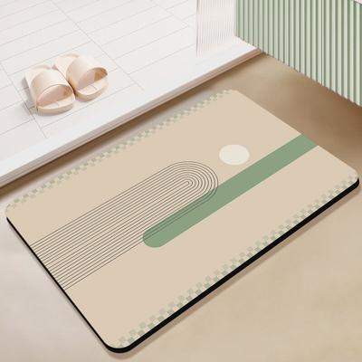 Severský jednoduchý protišmyková podložka do kúpeľne Kúpeľňová podložka na absorpciu vody Rýchloschnúca podložka pod nohy Odolná proti opotrebeniu podložka na podlahu z rozsievkovej hliny Dverové podložky do toalety