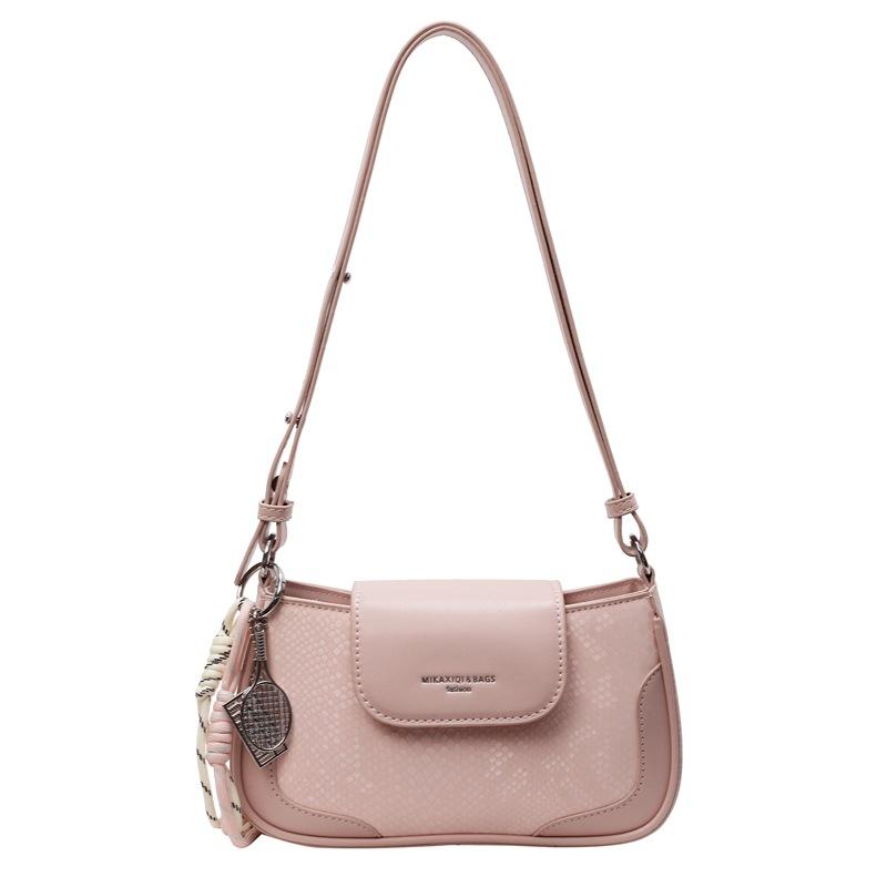 

Однотонная женская сумка через плечо, новая, модная, универсальная сумка-мессенджер no pendant розовый