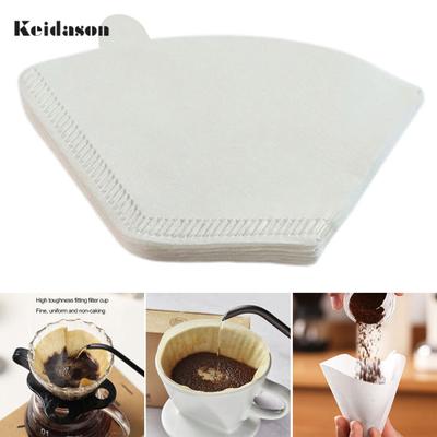 40/100 Stück praktische, lebensmittelechte, weiße/hölzerne Kaffeetropfer, Einweg-Filtertasse, zum Übergießen, Kaffeebereiter für Cafés