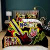 Guitar Duvet Cover Set Electric Guitar In Burning  Musical Creativity Concept Music Double Queen King Size Polyester Qulit Cover