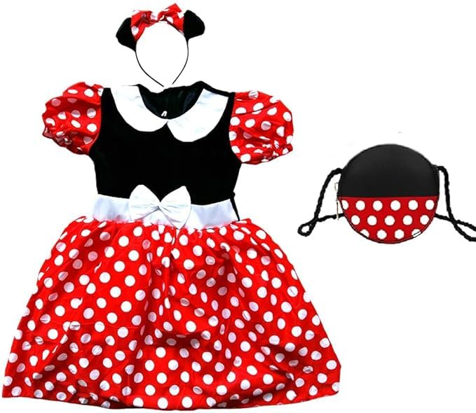 [Formemory] Costum de șoarece, Șoarece, Copil, Cosplay, Joc de rol, Copii, Rochie fantezie, Halloween, Crăciun, Model cu buline, Fustă drăguță, Halloween