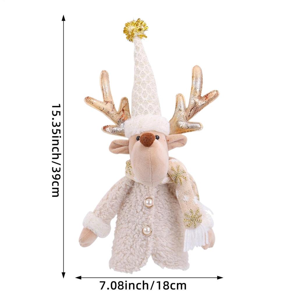 Santa Claus Doll Wine Bottle Cover Christmas Snowman Deer Doll Design Wine Bottle Cover Beer Bottle Topper Cover Decoration