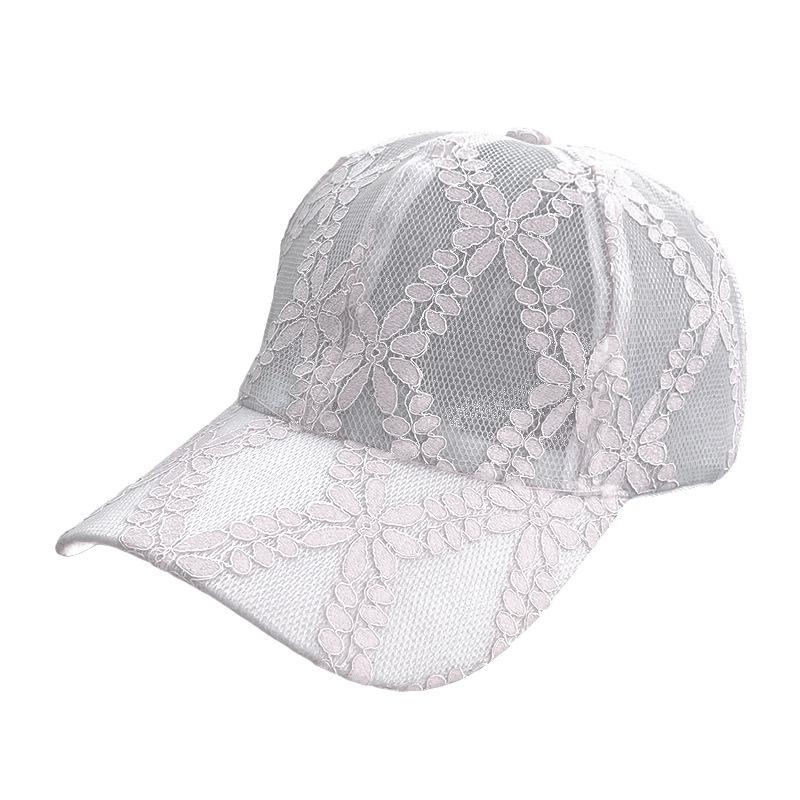 Summer New Lace Hollow Flower Temperament Baseball Cap Women's Outdoor Street Versatile Sunscreen Sunshade Cap