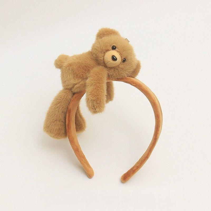 Zachte Pluche Beer Haarclip Haarband Zoet Cartoon Mode Haaraccessoire voor Vrouwen Yoga Sport Haarhouder