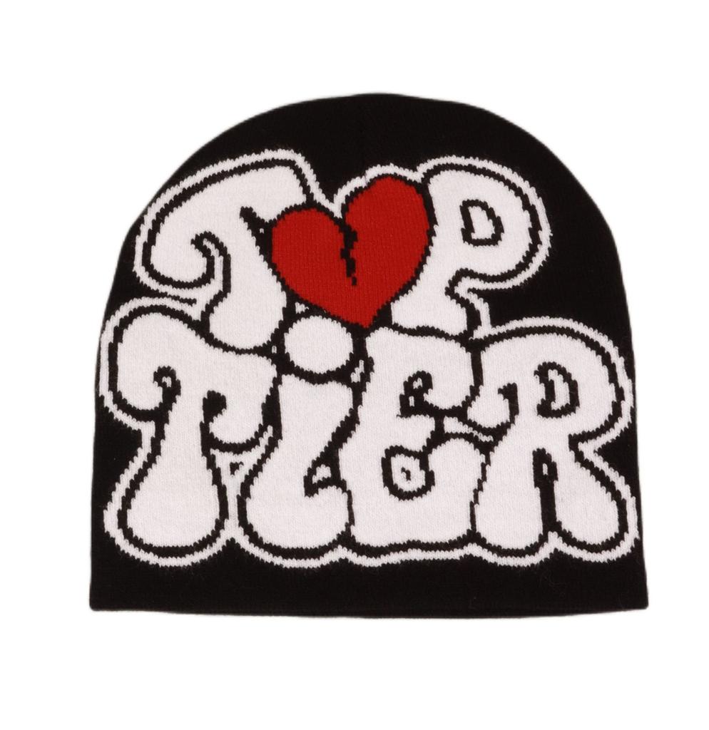 Wool hat European and American YK knitted hat cold hat ice hat men's and women's hats jacquard alphabet picture cool YK style