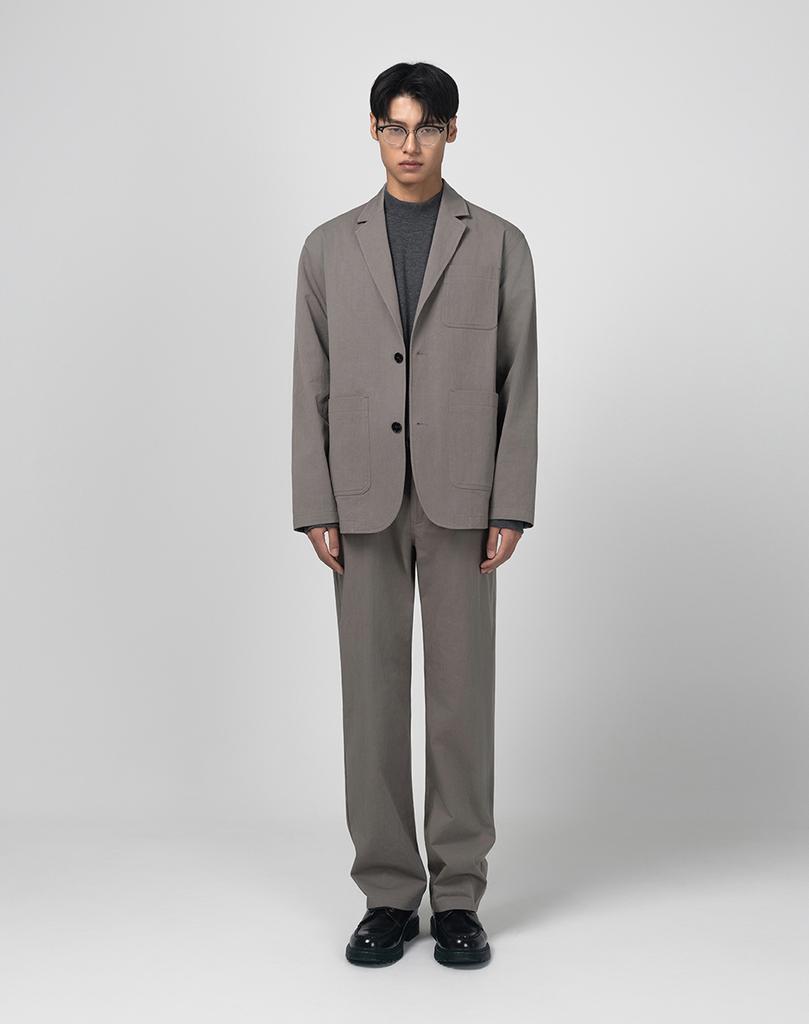 Work On Body Off Wb Out-Pocket Cotton Jacket [Olive Gray]