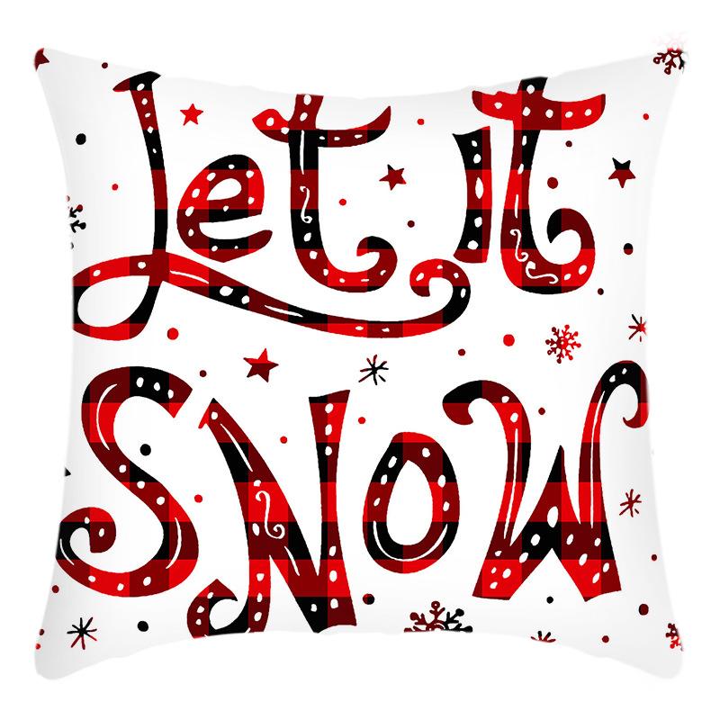 Neues Weihnachtsbuchstaben-Nikolaus-Weihnachtsbaum-Schneemann-Druckkissen Haus Sofa Kissenbezug