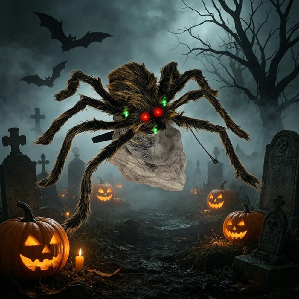 Realistic Plush Plush Spider Bendable Legs Bar Decorative Props Spider Props Haunted House