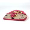 MCM Vicetos logo Bag Design Bag Charm Key Holder Leather Beige/pink Unused