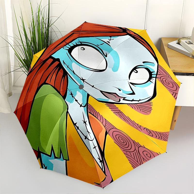 

Sally, Nightmare Before Christmas Themed Automatic Opening and Closing Umbrella, Brightly Colored 8-rib Portable Umbrella