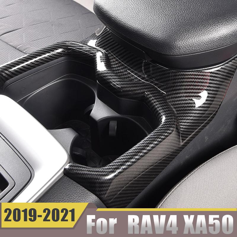 For Toyota RAV4 RAV 4 XA50    2022Car Central Control Water Cup Holder Frame Cover Trim Sticker Interior Accessories