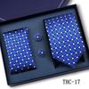 Men'S Business Tie Pocket Square Scarf Gift Box Set Formal Wedding Professional Shirt Trendy Tie Worker