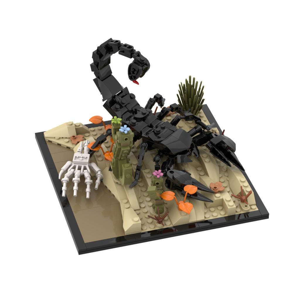 MOC Wüsten-Skorpion Bausteine Modell Giftiges Insekt Skorpion Niemandsland Wüstensteine Montage Spielzeug Kinderspielzeug Geschenke