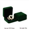 Scatola Gioielli Verde Scura in Velluto - Scatola Regalo per Collana, Anello, Bracciale Rigido e Braccialetto