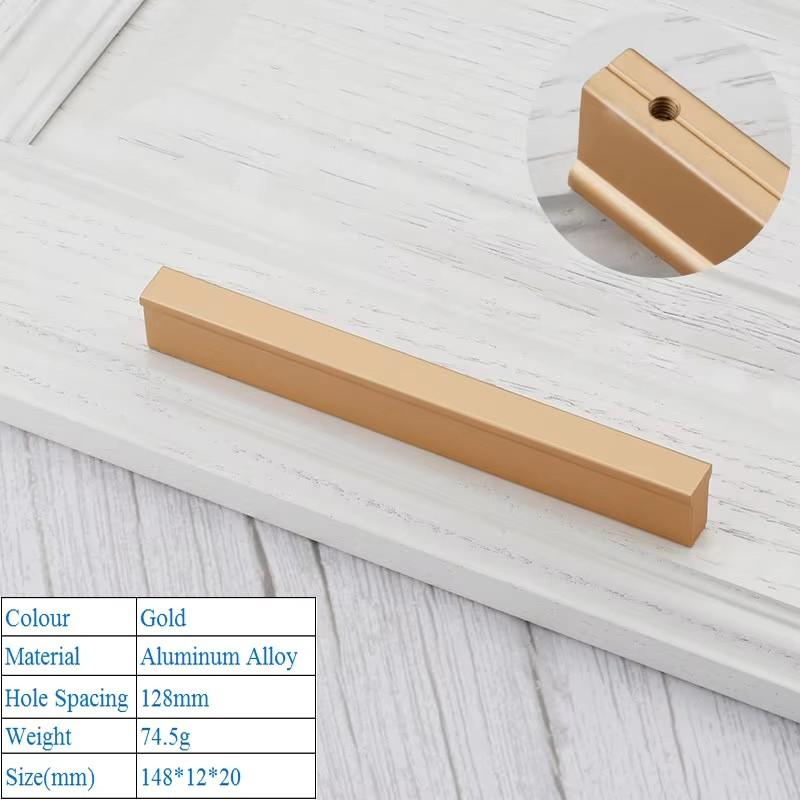 Modern Minimalist Kitchen Cabinet Handle American Style Lengthen T Shape Handle Shoe Wardrobe Drawer Pull Furniture Door Handle