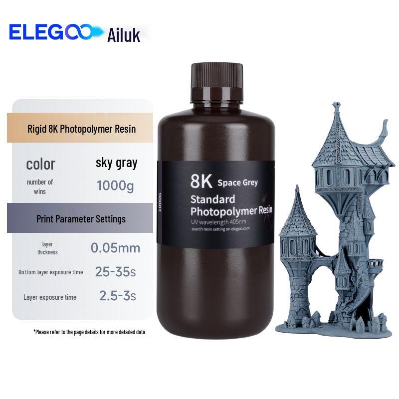 ELEGOO Light-Curing LCD 3D Printer Resin 405nm Photosensitive Iron Name