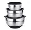 1pc Salad Bowl Mixing Bowls with Lids and Non Slip Bases Stainless Steel Mixing Bowls Set for Baking Nesting Storage Bowls