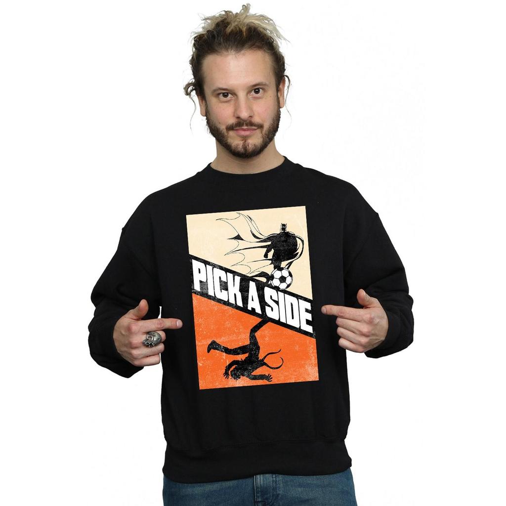 DC Comics Mens Batman Football Pick A Side Sweatshirt
