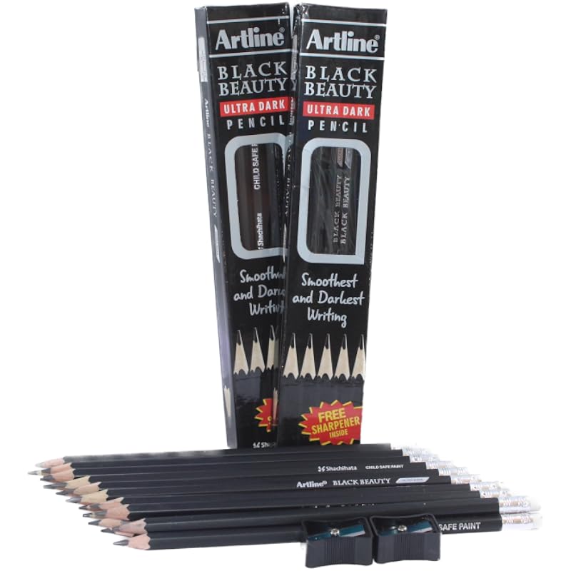 artline Black Beauty Ultra dark Pencil Pack of 2 (2)
