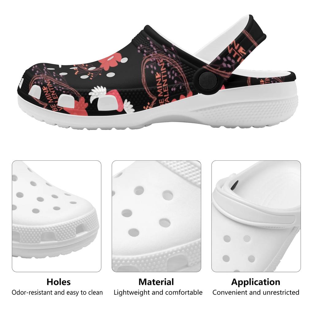 Cute Printed EVA Clogs Women Men Easy Clean Lightweight Slip On Casual Shoes Soft Sole Summer Sandals Daily Comfort Wear