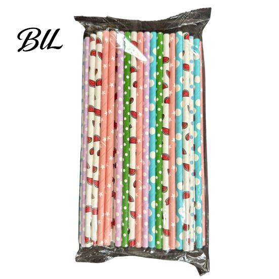 Food Grade Paper Straws 100Pcs Disposable Plastic Alternative Wedding Dessert Table Polka Dot for Hot Cold Drinks Cocktails Milk Tea Bars Cafes