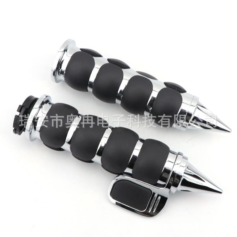 Vintage Harley Style Handlebar Grips Zinc Alloy Tip Caps 25mm 22mm Universal Motorcycle Accessories