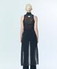 JINBARBIE Chiffon Turtleneck Goddess Long Sleeveless Black