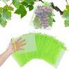 100Pcs Mesh Fruit Protection Bags Organza with Drawstring Fruits Insect Proof Bag Weather Resistant Plant Grow Bags
