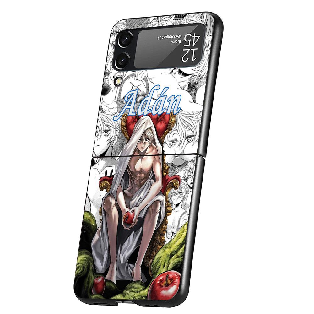 Record of Ragnarok Anime Case Phone Cover for Samsung Galaxy Z Flip 6 5 4 3 5G ZFlip6 ZFlip5 ZFlip4 ZFlip3 Black Hard Trend Fund