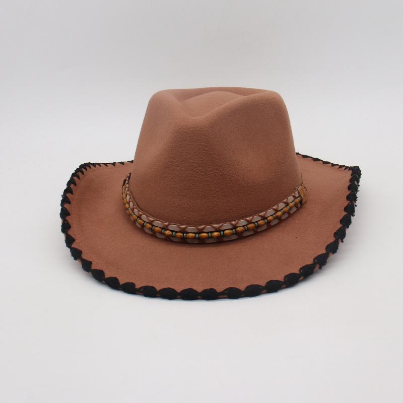 Take Ethnic Style Fashion Top Hat Travel Vacation Jazz Hat Sunscreen Men'S And Women'S Hats Cross-Border Wholesale Cow Jazz Hat