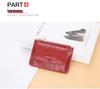 Baellerry Women's Crocodile Pattern Card Holder Coin Purse: Korean Style Fashion Wallet with Large Capacity and Multi-Card Slots