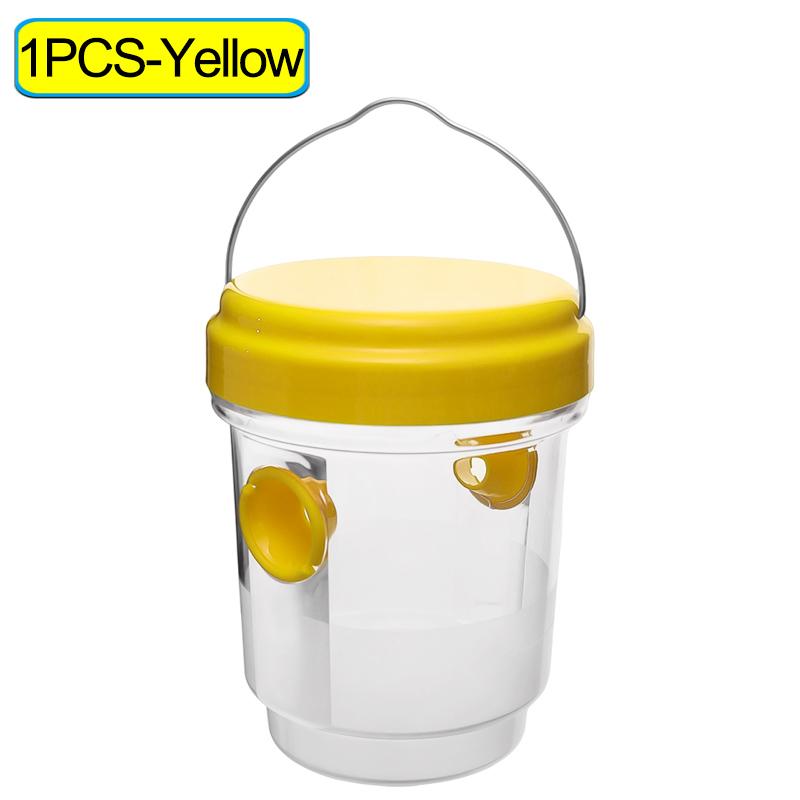 5/1PCS Reusable Wasp Trap Outdoor Hanging Transparent Insect Catcher Boxes Household Garden Farm Protector Pest Control with Lid