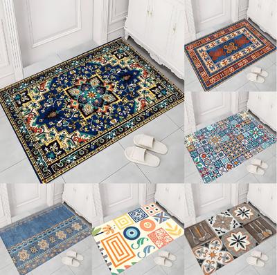 Vintage Bohemian Pattern Carpet   Non Slip Floor Mat At Entrance Foyer  Multi-color Geometric Design Floor Mat  Home Decoration