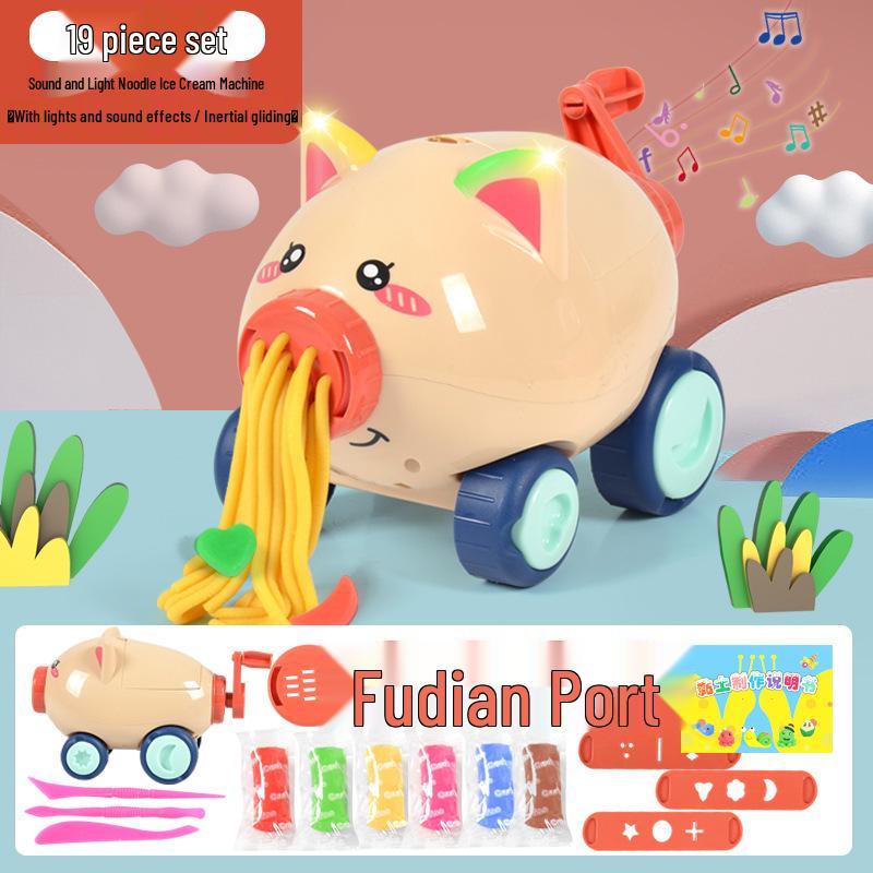 Children's DIY Clay Noodle Maker Playset - Creative Music and Play House Toy