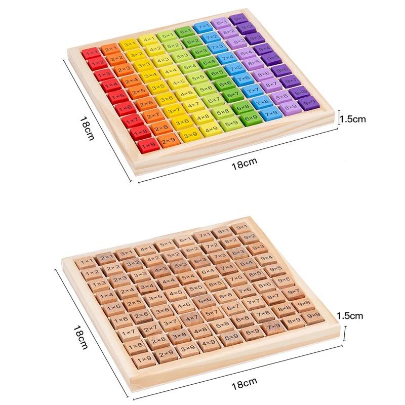 Montessori Educational Wooden Toys For Children Baby Toys 99 Multiplication Table Preschool Math Arithmetic Teaching Aids Gift