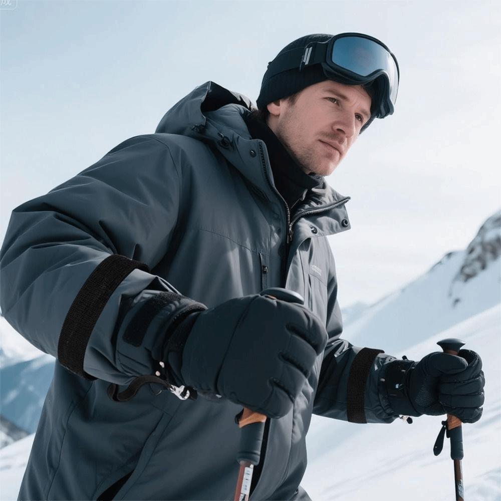 4 szt. Regulowany Design Paski do Rękawic Narciarskich Materiał Nylonowy Paski na Nadgarstek Sport Narciarski