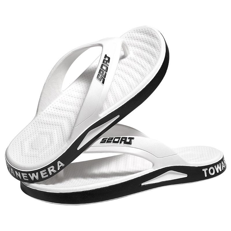 Flip-flops men's summer wear seaside beach wear-resistant pinch shoes men's soft-soled household sports sandals