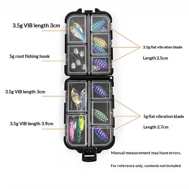 Double Sided Tackle Box Box Fishing Gear Accessory Storage Box Fishing Bait Box Mino Hard Bait Pencil Squid Fake Bait Box