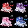 Adjustable Childrens Roller Shoes With Mesh Fabric Pvc Wheels For Play Outdoor