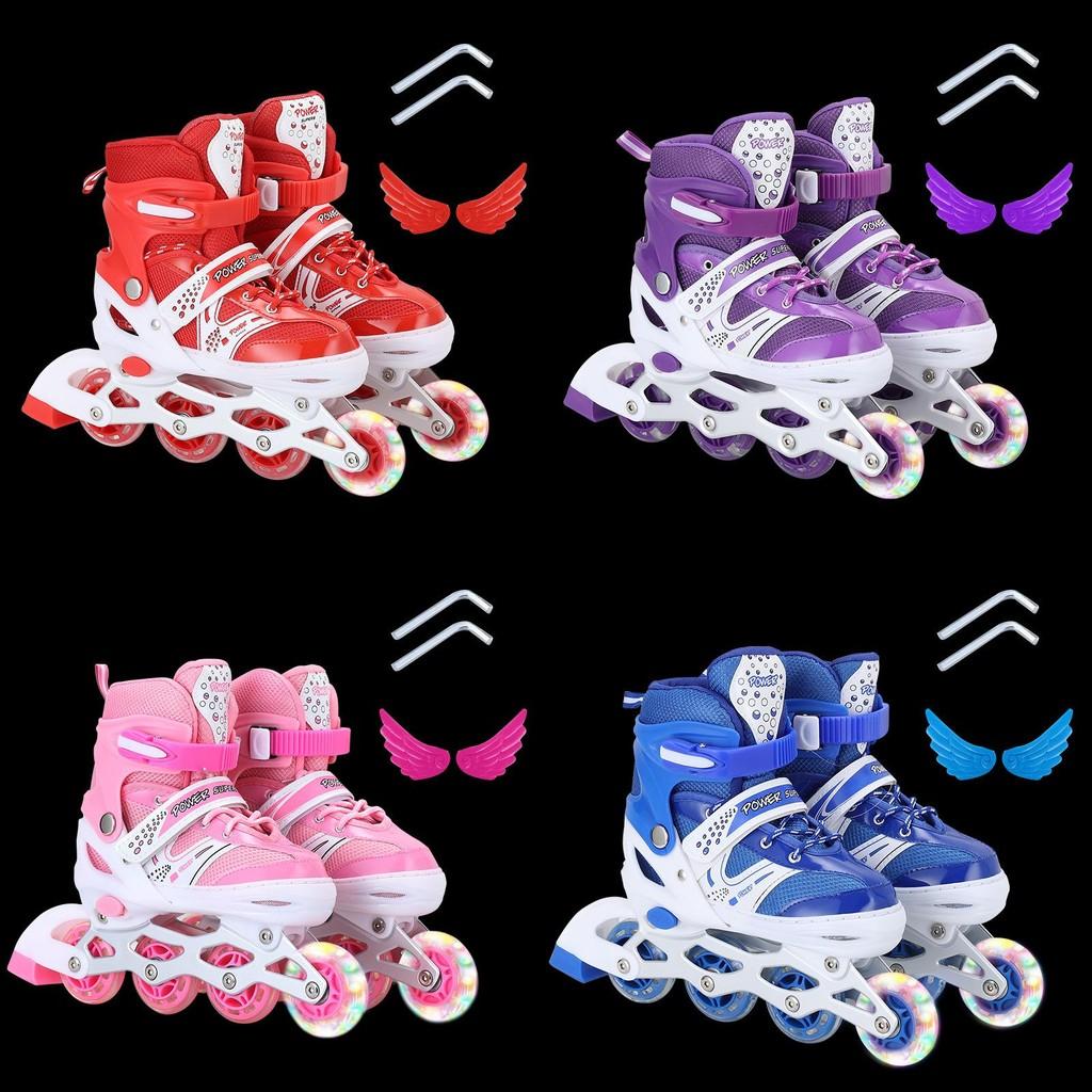 Adjustable Childrens Roller Shoes With Mesh Fabric Pvc Wheels For Play Outdoor