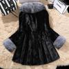 Fashion Faux Fur Coat Winter Jacket Women Imitation Fox Fur Collar Two Layers Cuffs Warm Outerwear