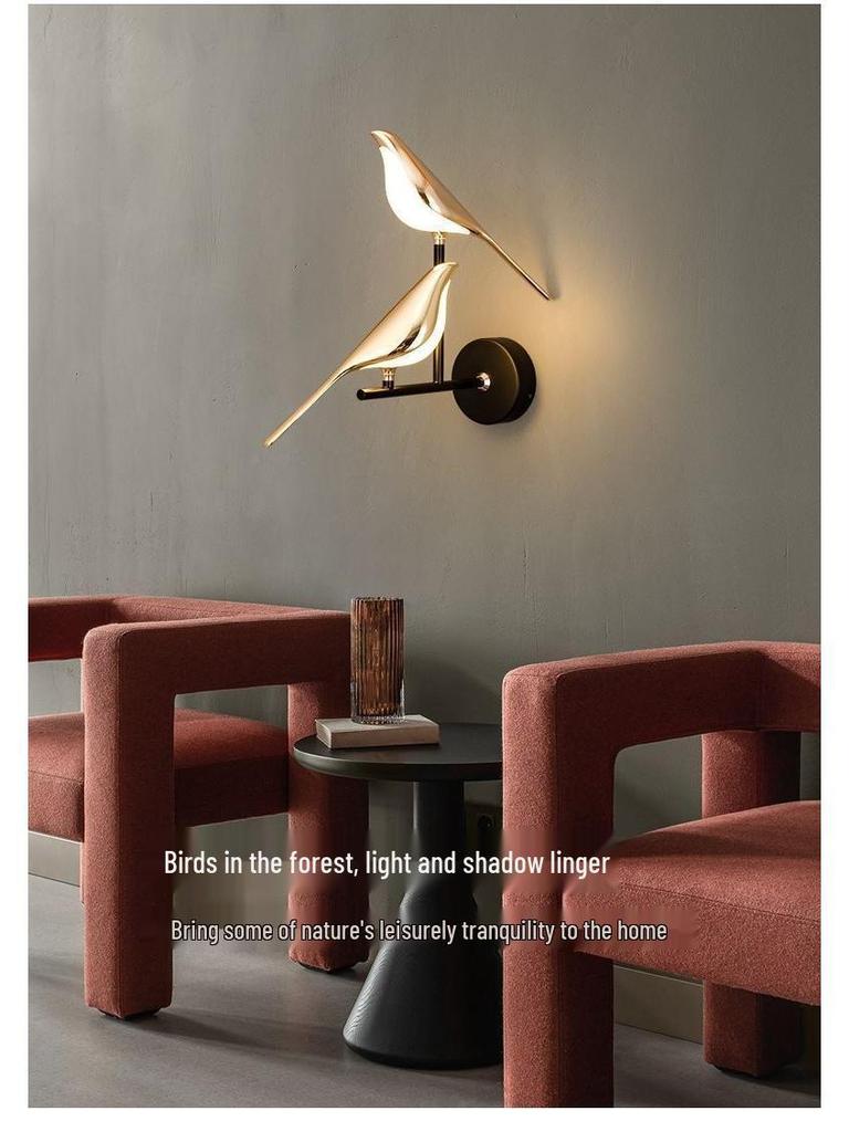 Nordic Minimalist Magpie Bird Wall Lamp - Luxury Designer Table & Bedside Light