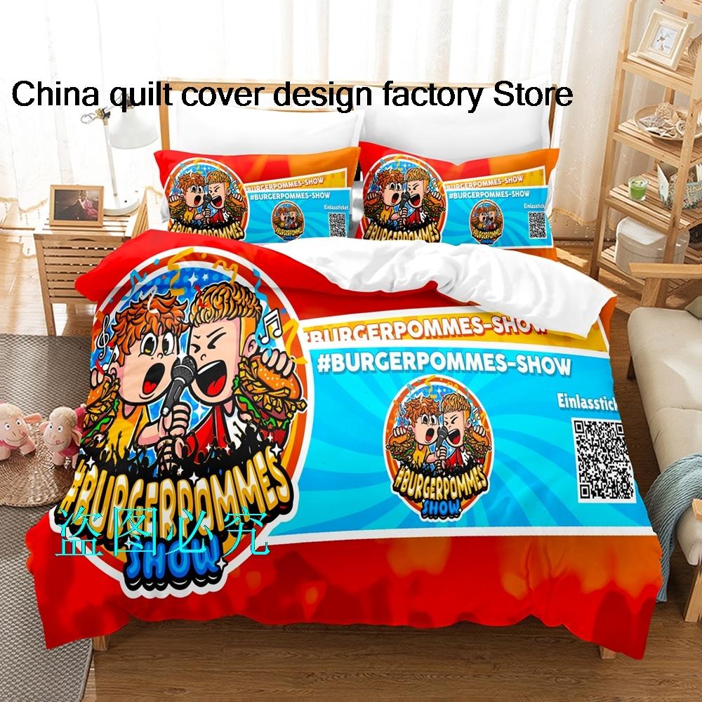 

Burgerpommes Icrimax Bedding Set Single Twin Full Queen King Size Bed Set Kids Bedroom Duvetcover Sets Anime Bed Sheet Set EU Single(135*200cm)3pcs