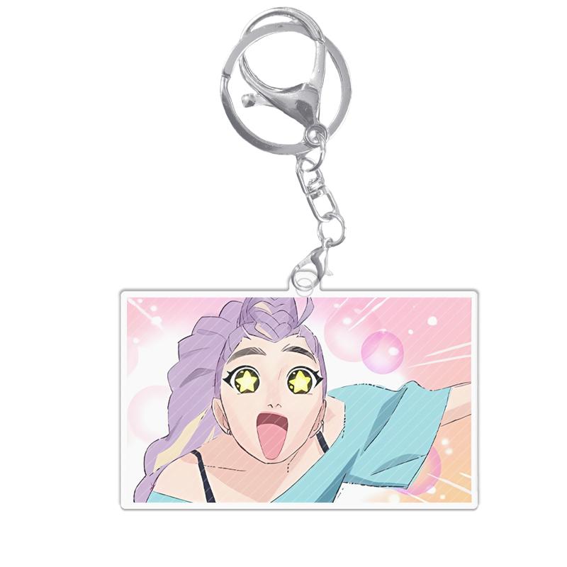 Hunters Demon K-Pop Acrylic Keychain Rumi Funny Emoticon Eating Sushi Anime Characters Gifts Interesting Pendant Decoration Toy