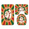 Christmas Bathroom Floor Mat Toilet Three-Piece Set