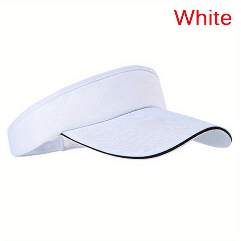 1pc Women s Sun Visor for Outdoor Sports, Long Brim & Ponytail Hole, Breathable Adjustable for Running Hiking Driving белый