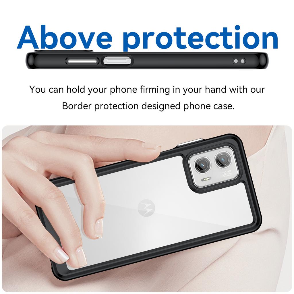 For Motorola Moto G73 5G Shock-absorbing TPU+Acrylic Phone Case Protective Back Cover