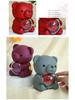 Luxurious Rotating Teddy Bear Jewelry Box with Rose Design - Ideal for Proposals & Gifts