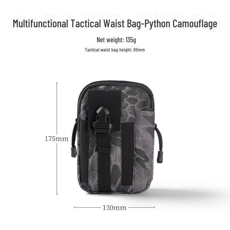 Men's Waterproof Tactical Waist Bag for 5.5/6-inch Phones - Multi-Function Outdoor Running Belt Bag