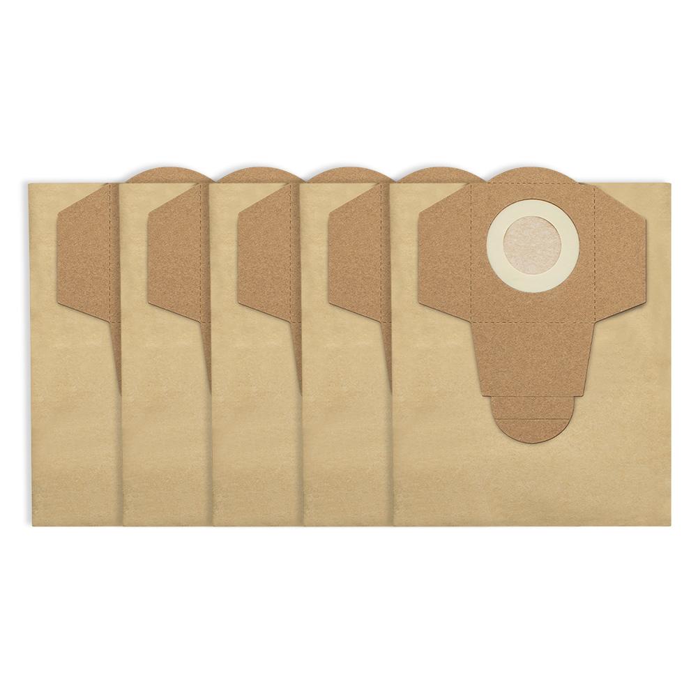 Set aus fünf zuverlässigen Nass- und Trockensaugerbeuteln Kompatibilität mit Für Einhell Für BTVC Serie Gewährleistet effiziente Reinigungsaufgaben